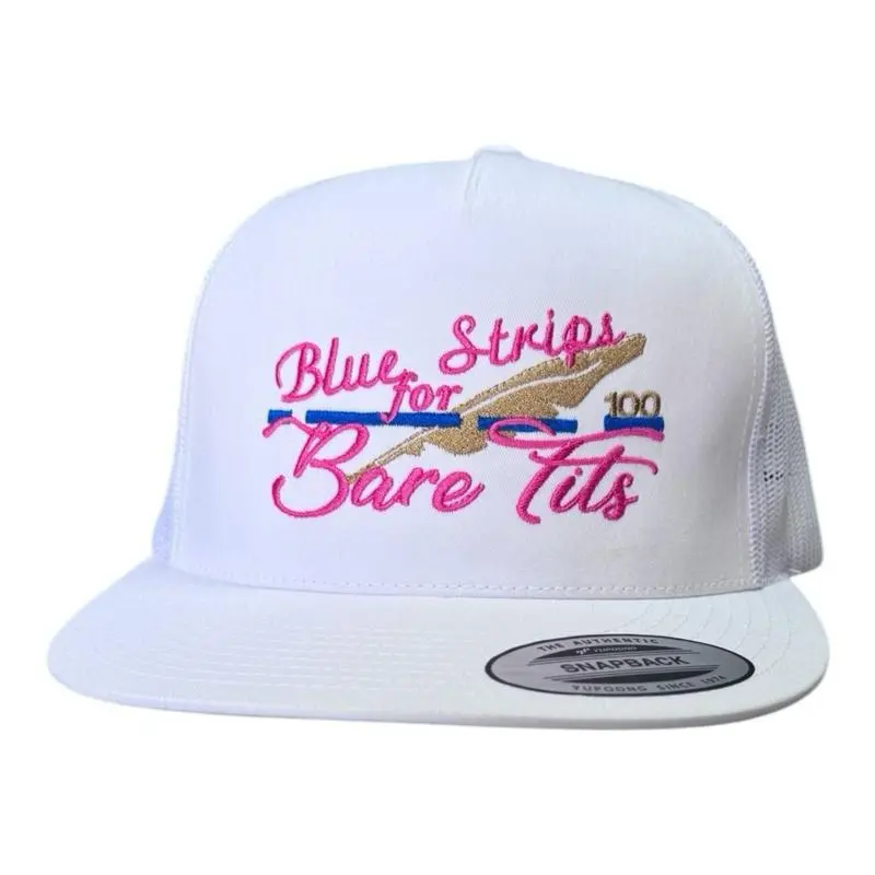 ALVARO Blue Strips for Bare tts Trucker Hat, SnapBack Cap, Baseball Hat, Sport Women Men Adjustable Cap, Perfect Birthday Gift for Him/Her