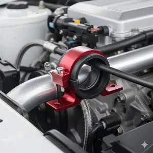 CNC Fuel Pump Mounting Bracket - Universal Lightweight Heat Resistant Bracket for Motorcycle ATV Car Engine Performance Upgrade, Durable Anti-Corrosion Aluminum Alloy