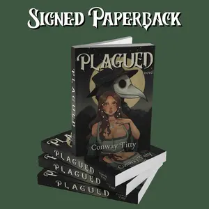 SIGNED Plagued Paperback Book - Author Conway Titty
