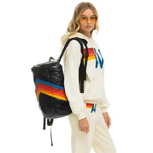 PEAK PUFFER BACKPACK - BLACK GLOSSY PEAK PUFFER BACKPACK - BLACK GLOSSY