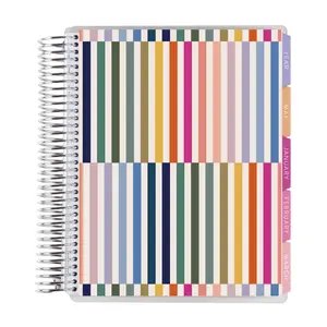 Vertical Stripe LifePlanner (July 2026 - June 2027) - Legacy interior, vertical layout, non-metallic, platinum coil