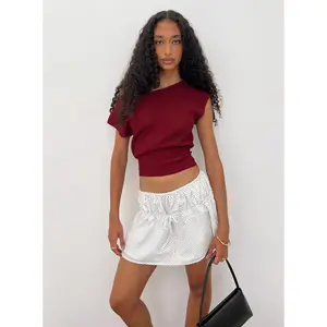 Nomi Mini Skirt White Polka Dot