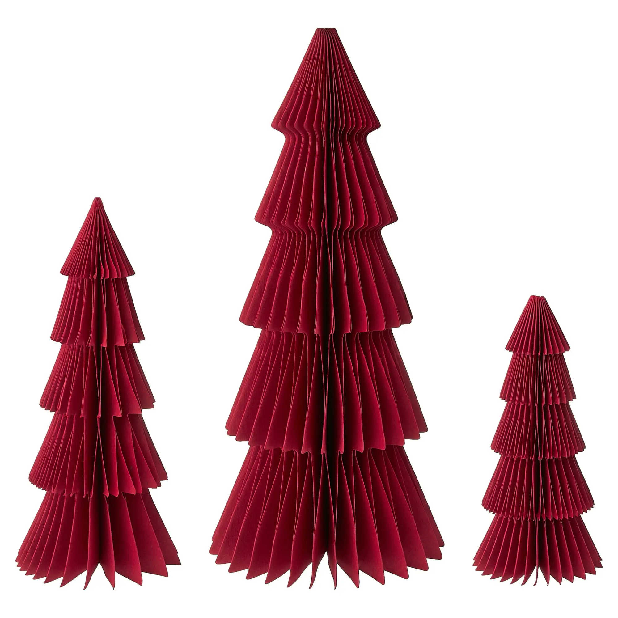 Paper Christmas Tree Tabletop Decorations, 3 Count