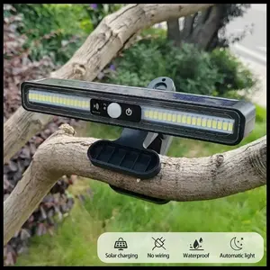 1 pack of solar outdoor sensor lights - IP65 waterproof, 10,000 lumens high brightness with 36 5630 LEDs, automatic switch, can be clamped/wall-mounted, suitable for camping, garage, garden, commercial lighting, essential for camping, stylish design, dura