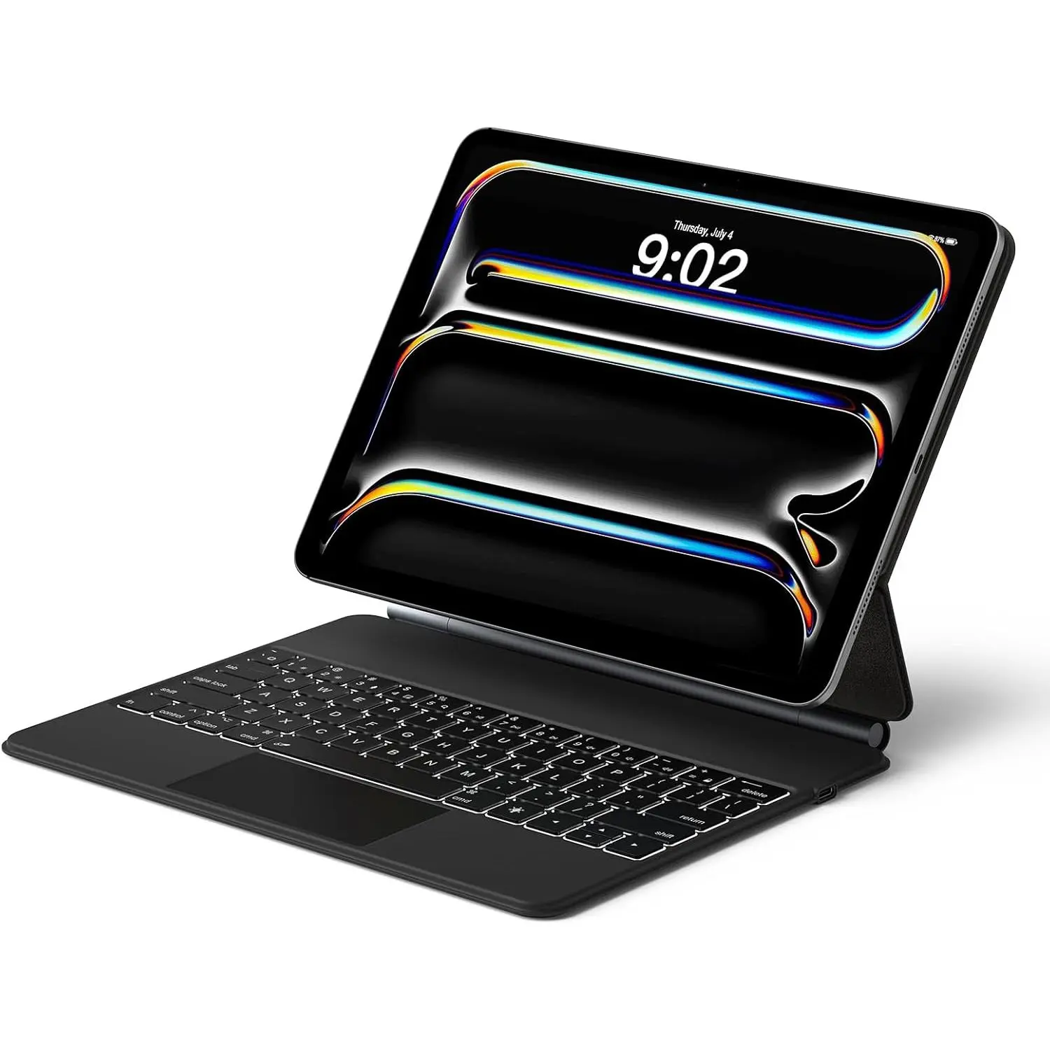 Keyboard Case for iPad Pro 13-inch (M4 2024 / M5 2025), Magic-Style  Keyboard Case with Multi- Trackpad, Floating Cantilever Stand Compatible with iPad Pro 13 - Charcoal Black
