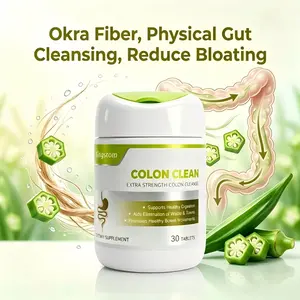 kingscom 15 Day Cleanse-Gut and Colon Support Caffeine Free  Advanced Formula 30 capsules Healthcare Natural Edible Supplement Fitness Dietary Vitamin Caffeine-free, containing okra powder, dandelion root