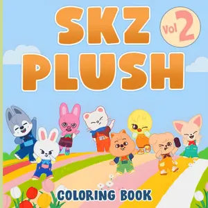 SKZ Plush Vol.2 Coloring Book: Whimsical Coloring Pages featuring Playful Mascot Friends Illustrations for Teens and Adults Creativity and Relaxation