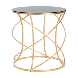 Safavieh Cagney Glass Top Round Accent Table