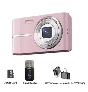 Mini 4K Digital Camera | 32 GB Card 50MP 16X Zoom Outdoor Anti-Shake Digital Camera Flash Light Video Recorder Small Camcorder