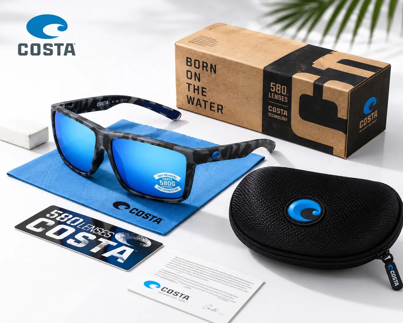 Costa Del Mar Fishing Sunglasses 580P Polarized Blue Mirror Lens Outdoor Performance Eyewear for Men & Women