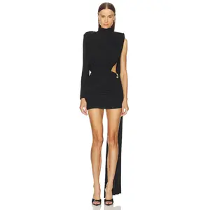 Michael Costello x REVOLVE Amaro Mini Dress in Black
