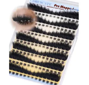 CORUSCATE Lash Clusters Dramatic Cluster Eyelash Extensions Spikes Lashes Cluster with Bottom Lashes Mink Strip Individual Lashes Mega Spikes Full Eyelash Clusters Pre Mapped Cat Eye Lash Extension