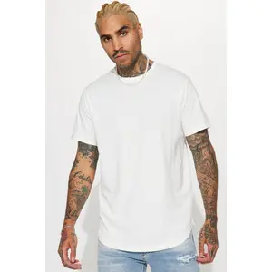 Essential Short Sleeve Scallop Crew Tee - White