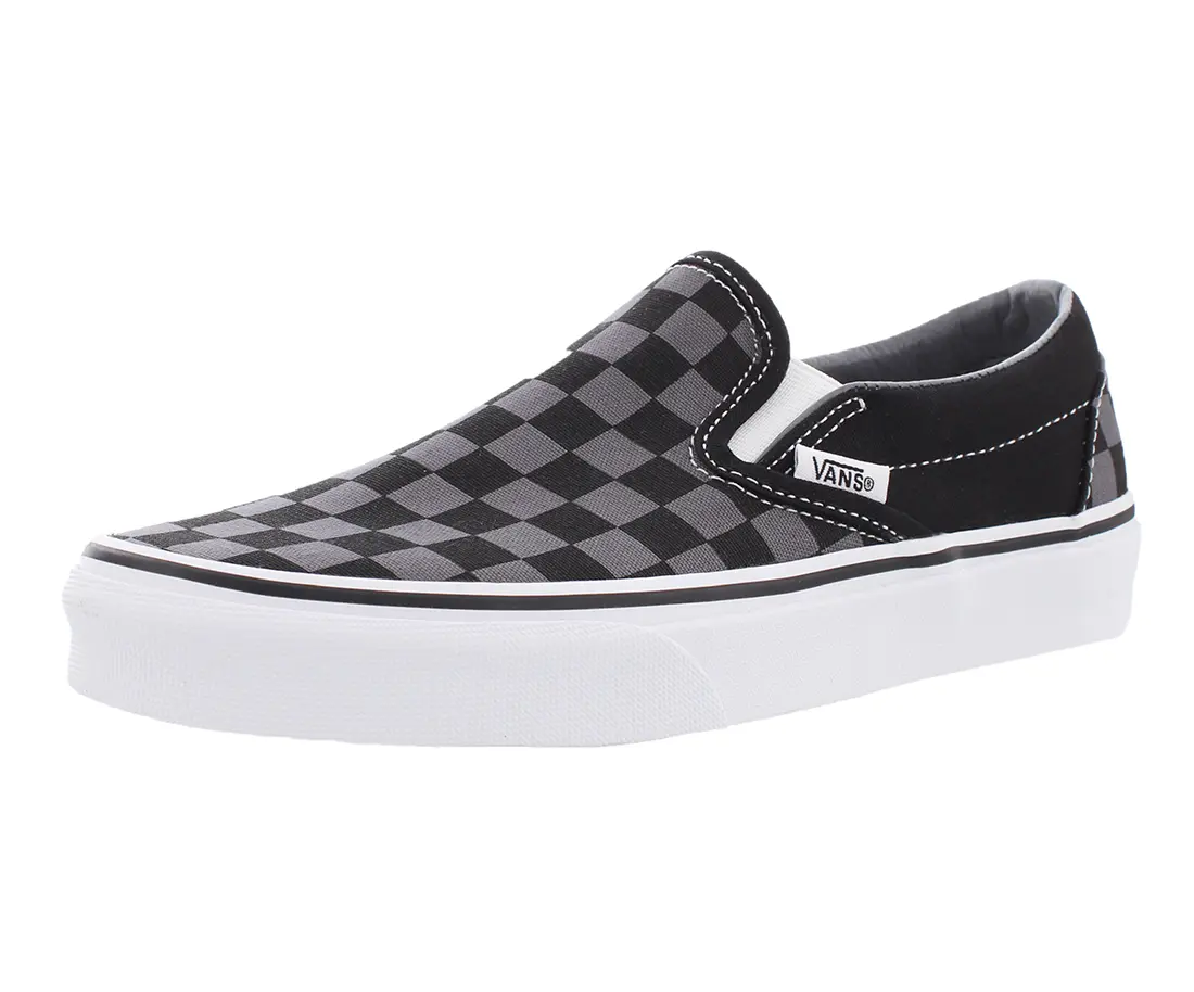 Vans Classic Slip-On Unisex Shoes, Casual, Footwear, Women, Round Toe, Checkerboard, Easy On