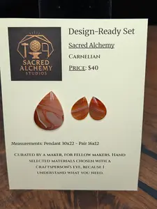 Tear Shape - Carnelian - Design-Ready Set