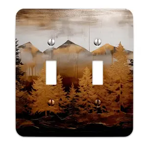 Gilded Pines Decorative Switchplate | Metal Light Switch Cover, Multiple Sizes, Home Decor - #5383