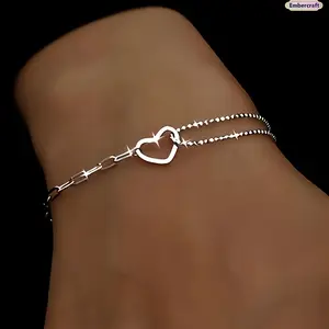 Stainless Steel Chain Bracelet for Women and Men, Unisex Minimalist Link Bracelet, Elegant Everyday Jewelry for Daily Wear, Party Outfit, Valentine’s Day, Mother’s Day, Anniversary Gift for Her or Him