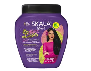 Skala Mais Lisos 2-in-1 Treatment & Combing Cream, Hydrating & Smoothing Anti-Frizz Conditioner for Type 1A Straight Hair, 35.2oz