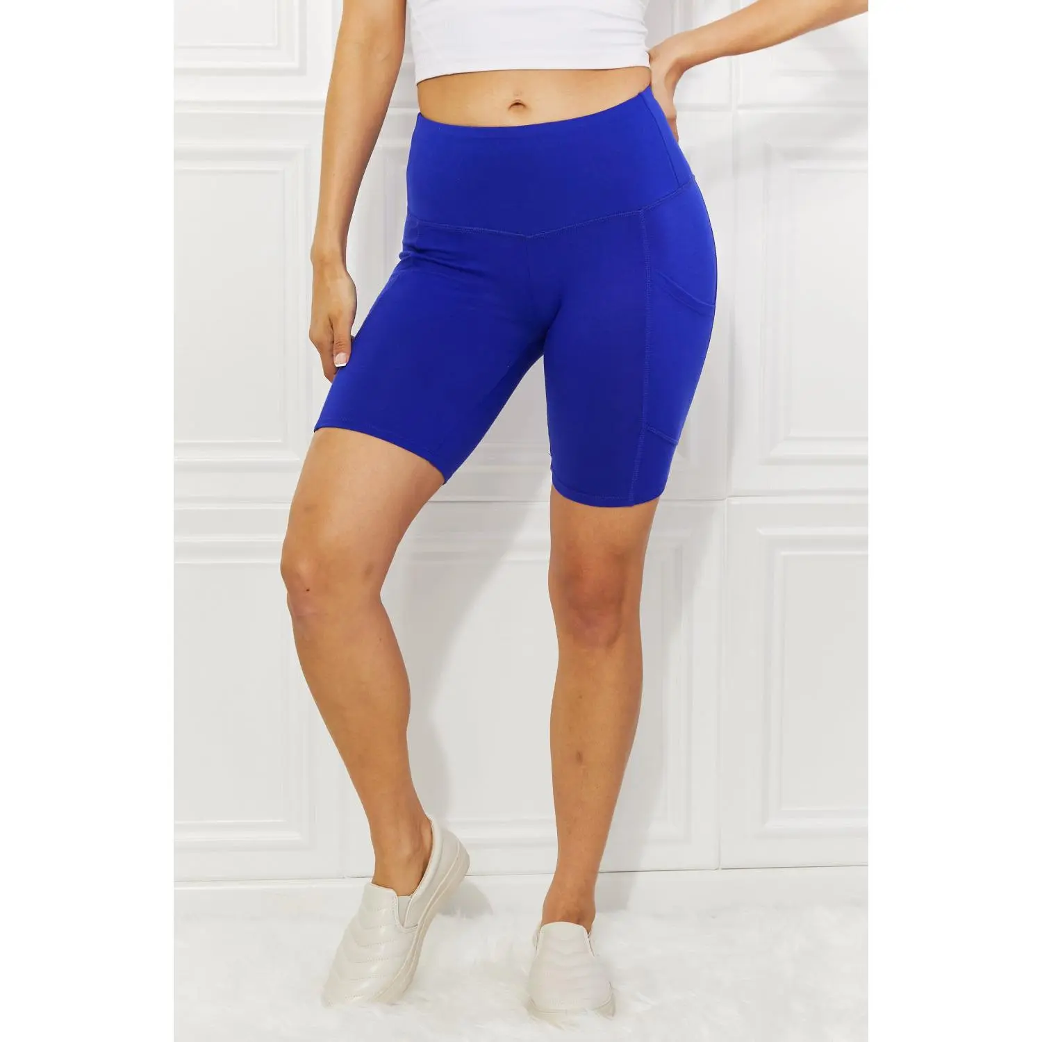 Zenana Full Size Never Let You Go Brushed Biker Shorts