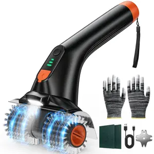 【Father’s Day Gift】iFunSky Electric Grill Brush, Ultra-High 80W Power Dual-Head Cordless Rechargeable Grill Cleaner with 2.5H Fast Charge, Heat-Resistant, Waterproof, Anti-Splatter, Ergonomic Design BBQ Grill Brush,grill brush for outdoor grill