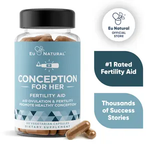 Eu Natural Conception for Her Fertility Supplements for Women – Aids Ovulation, Hormonal Balance, & Regular Cycles – Prenatal Vitamin Support with Myo-Inositol, Folate, Folic Acid, Vitex