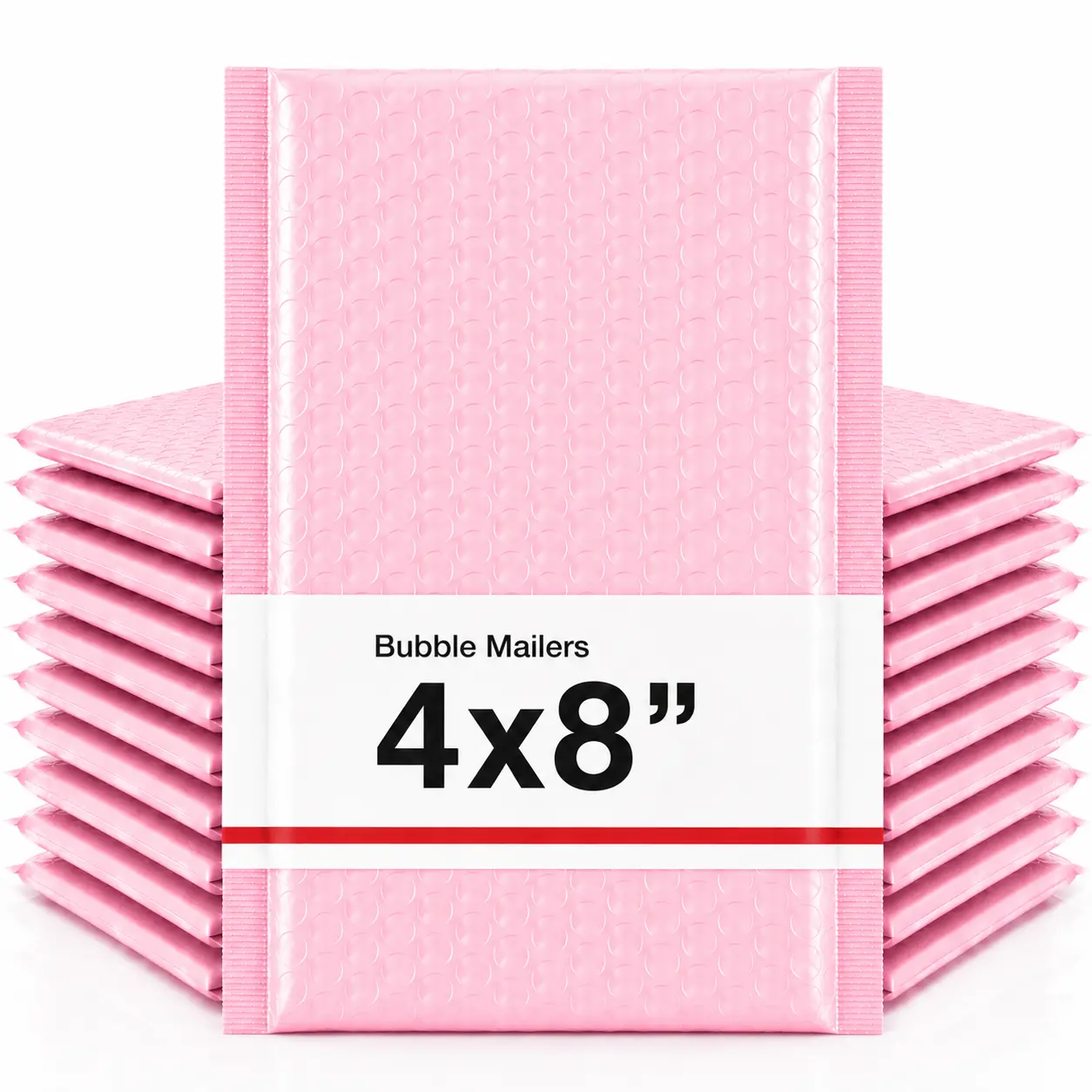 4x8 Pink Poly Bubble Mailers #000 Padded Shipping Envelopes Self Seal Waterproof Mailing Bags for Small Business, Jewelry, Trading Cards, Pokemon Cards, Makeup, Cosmetics, Photos, Crafts, Stickers, Keychains, Online Seller Shipping Supplies