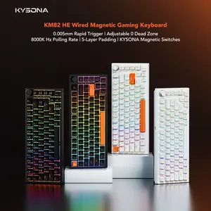 KYSONA KM82HE Magnetic Switch Keyboard 75% Gaming Keyboards Rapid Trigger 0.005mm 8K RGB Wired Esports Custom Keyboard for Gamer