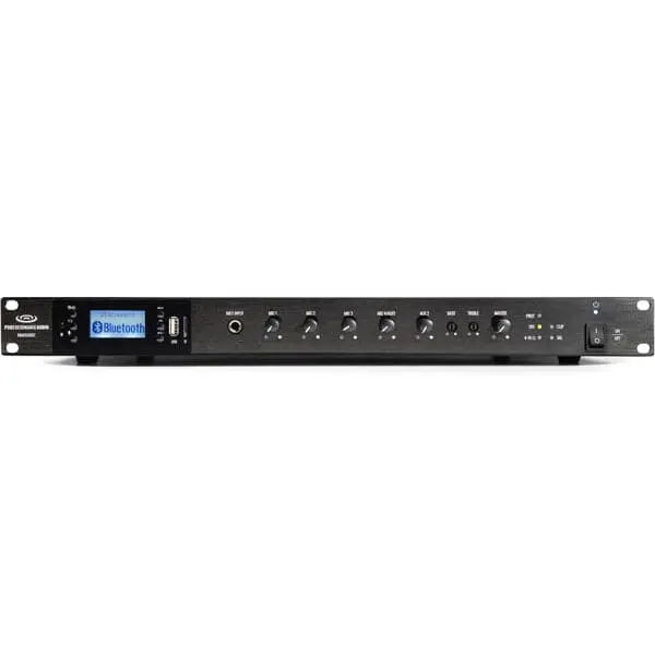 Pure Resonance Audio RMA500BT 500W Rack Mount Mixer Amplifier with Bluetooth