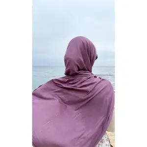 Luxury Jersey Hijab - Violet Bloom