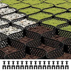 Geocell Ground Grid System, 3-Inch Depth, 17.06 x 8.86 Feet (5200 x 2700 mm) For Gravel, Erosion Control, Soil Stabilization, Gravel Driveways, Slopes, Landscaping Projects For Outdoor Construction Use