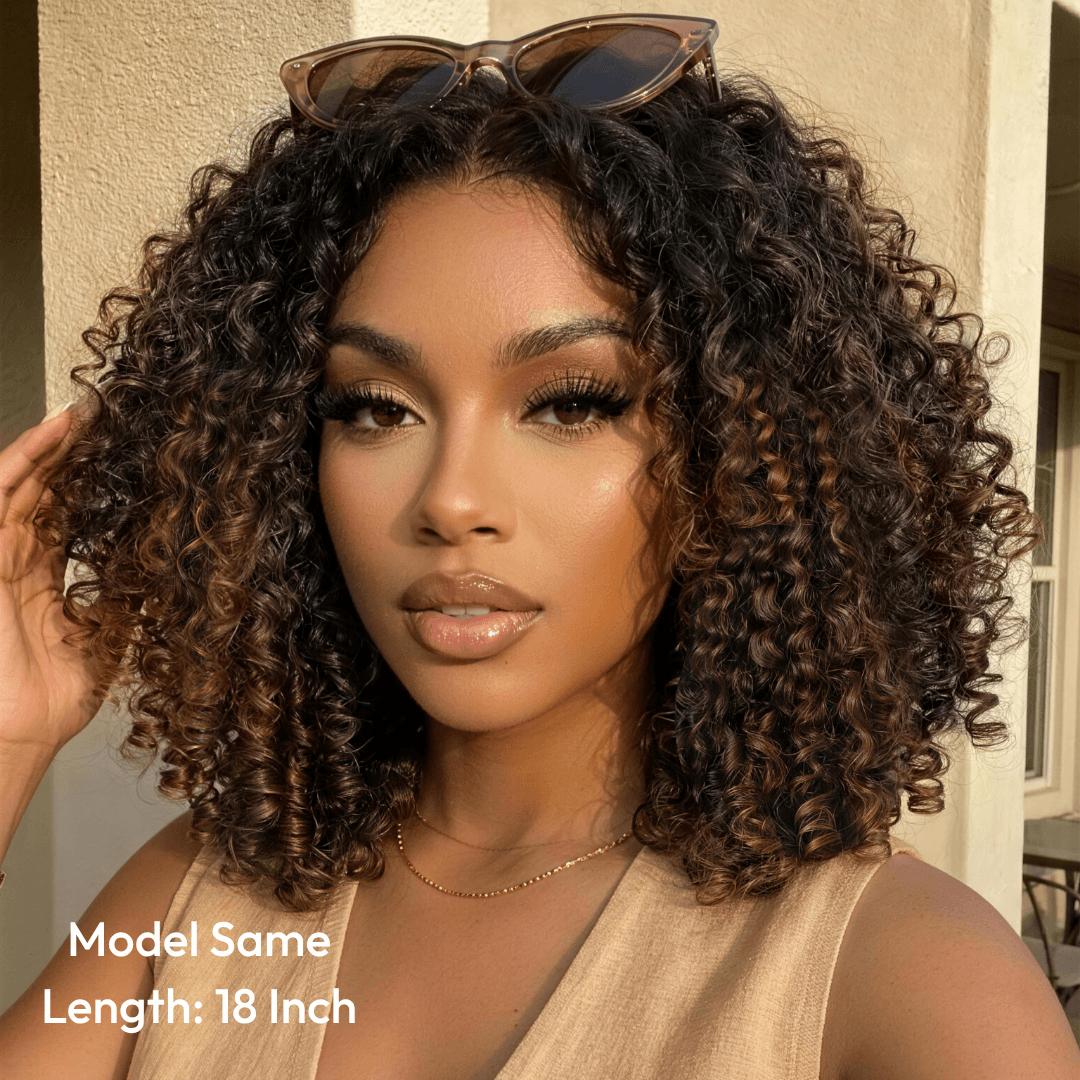 Nadula Spiral Curls Water Curly Chestnut Brown Ombre Burmese 7x5 Lace Wig Twist Out at the End Virgin Human Pre-everything Tangle-Free 16-24 Inches Soft Bouncy Hair Summervibes TikTokShopStockUp
