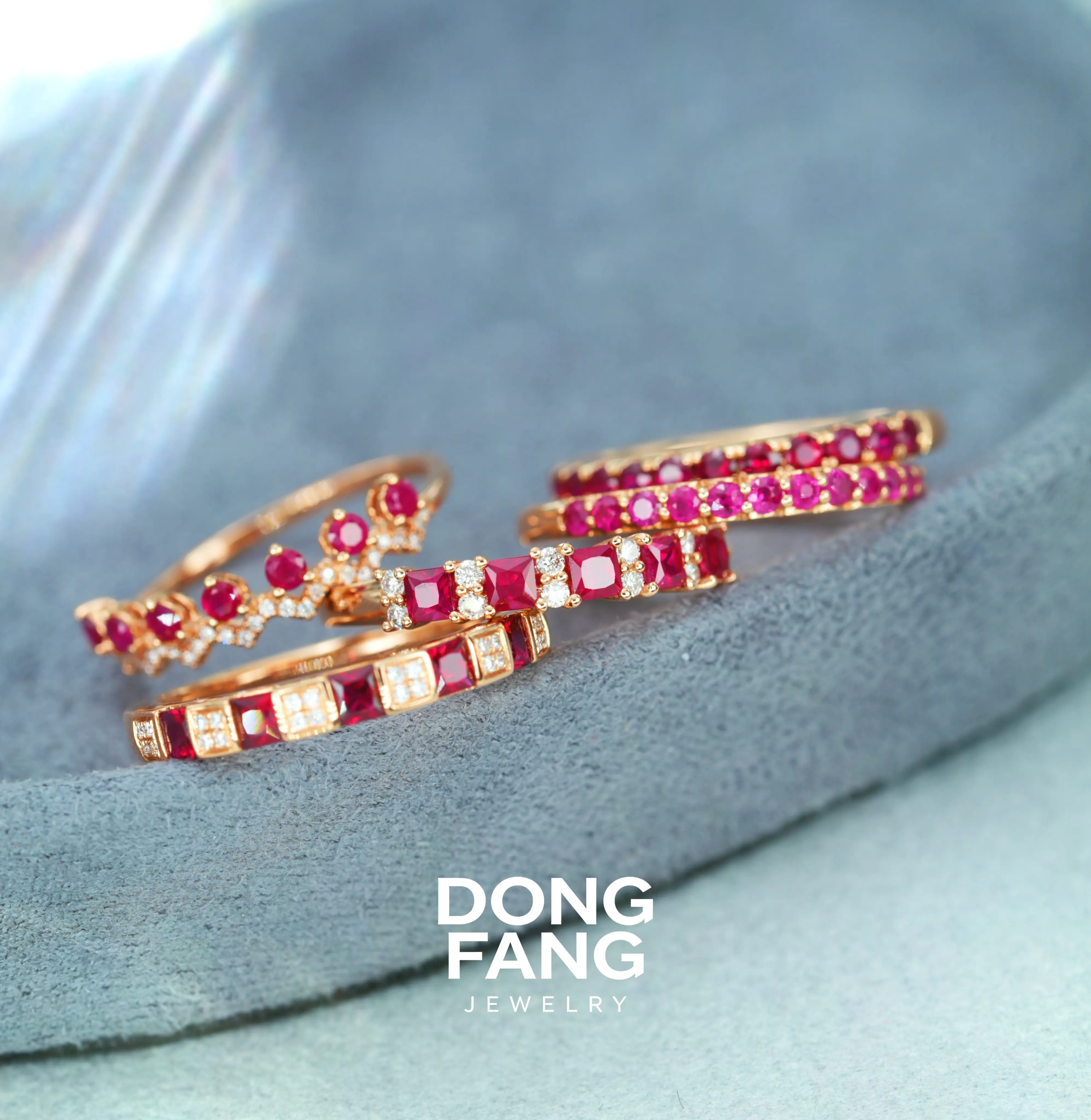 AU750 Natural Pigeon Blood Red Ruby Diamond Ring - Luxurious, Elegant Ruby Jewelry Ring for Special Occasions, Rubies