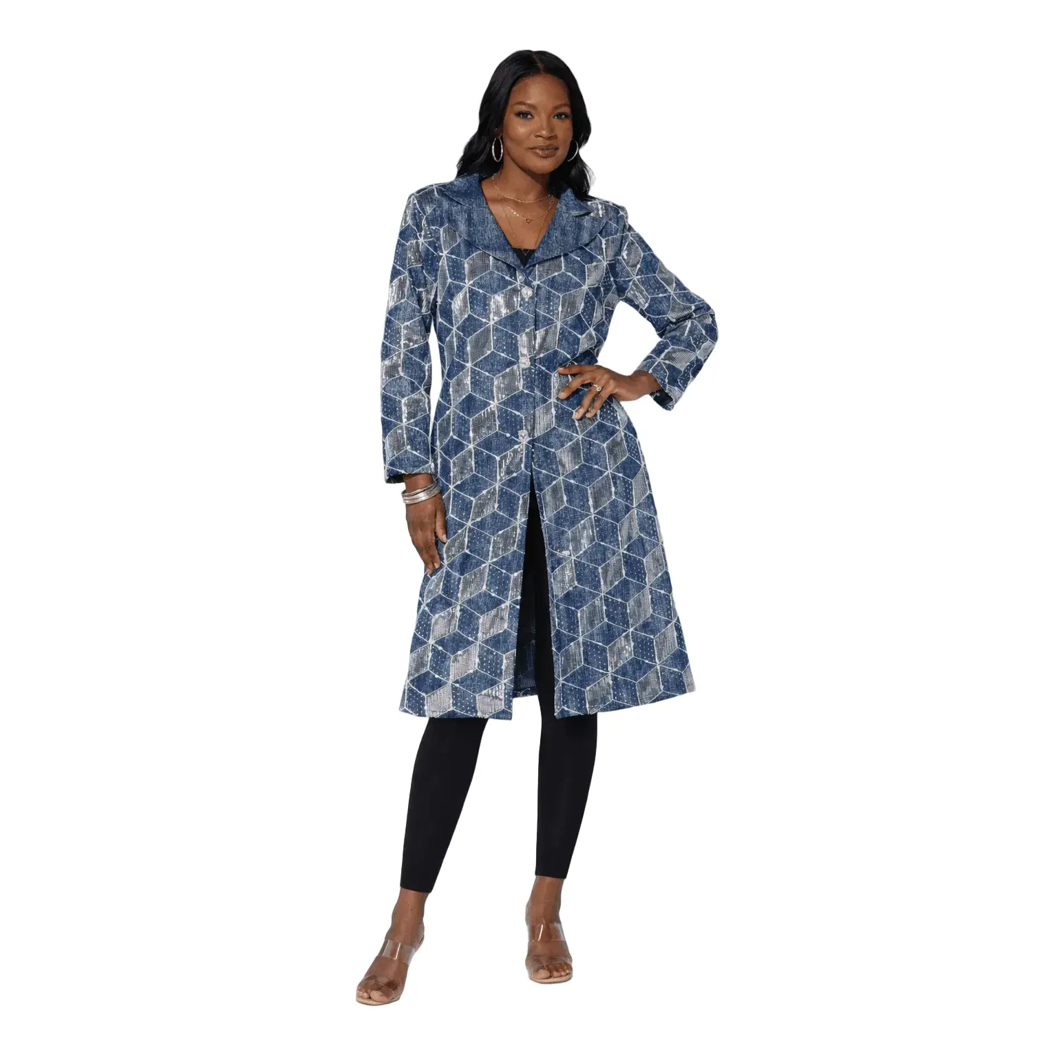 Denim Goes Glam Sequined Jacket by Studio EY
