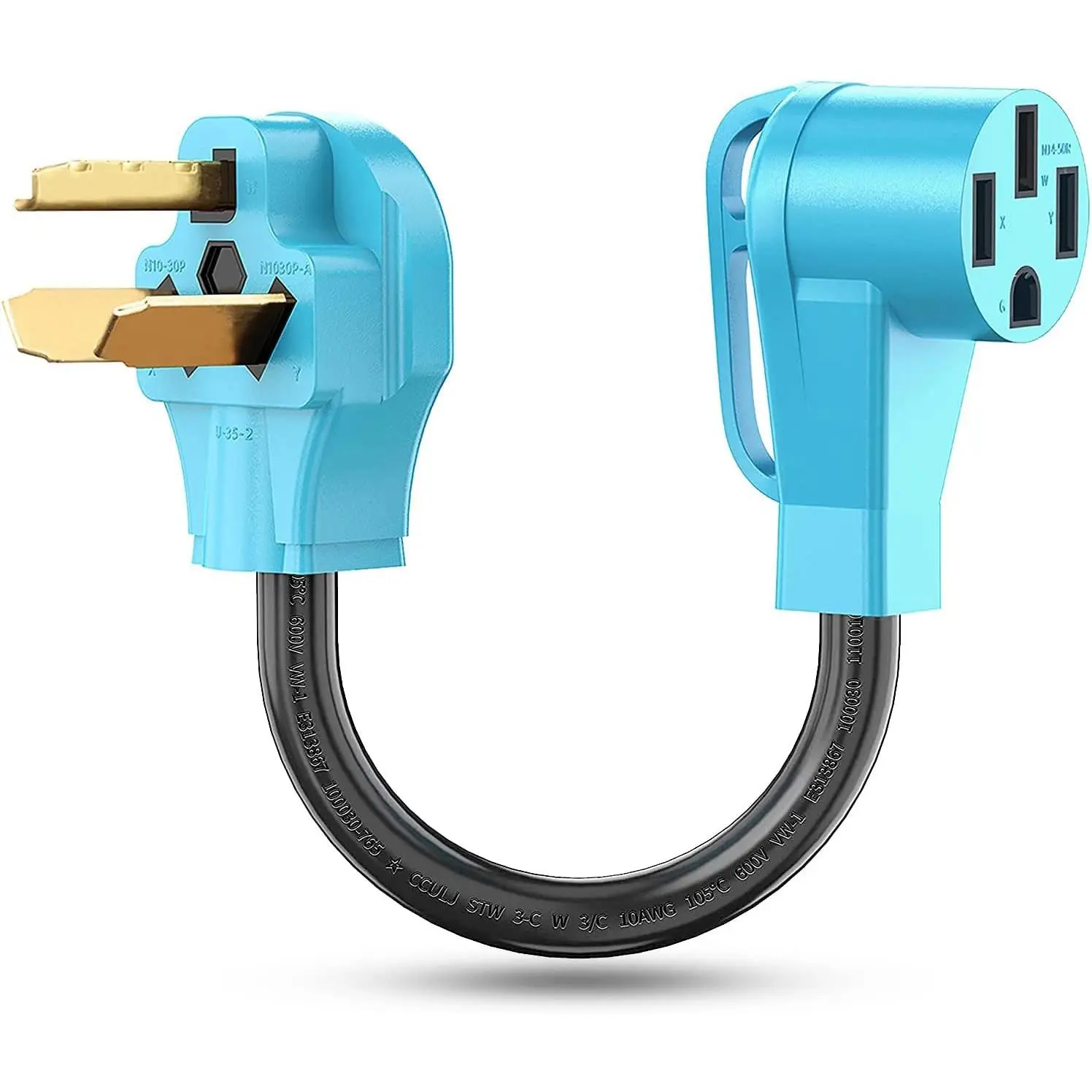 10-30P to 14-50R EV Charger Adapter Cord Compatible with Tesla Model 3/S/X/Y, 30 Amp Dryer to 50 Amp EV for Level 2 Charging, ETL Listed