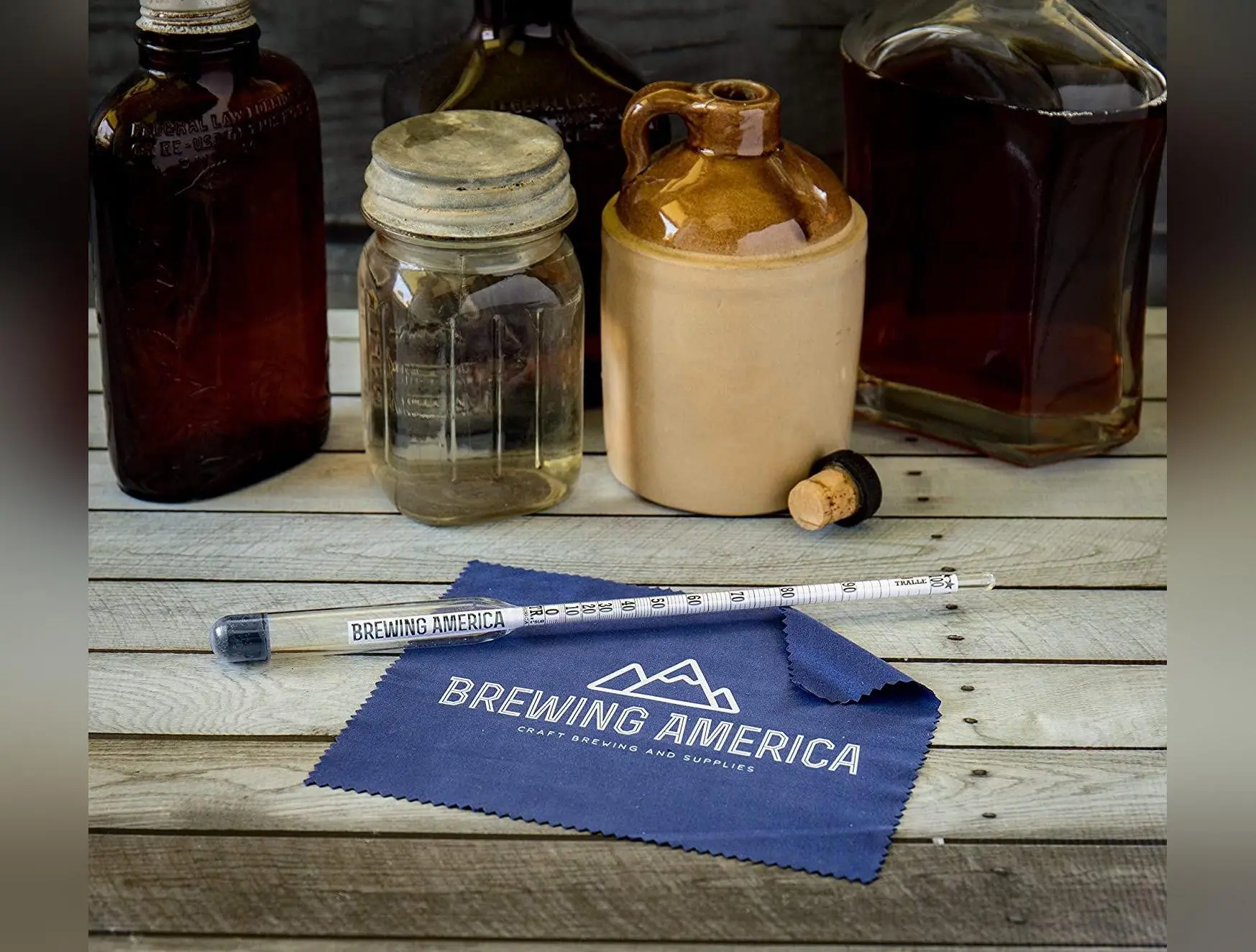 American-Made Alcohol Hydrometer Tester 0-200 Proof & Tralle Pro Series Traceable - For  Distilling