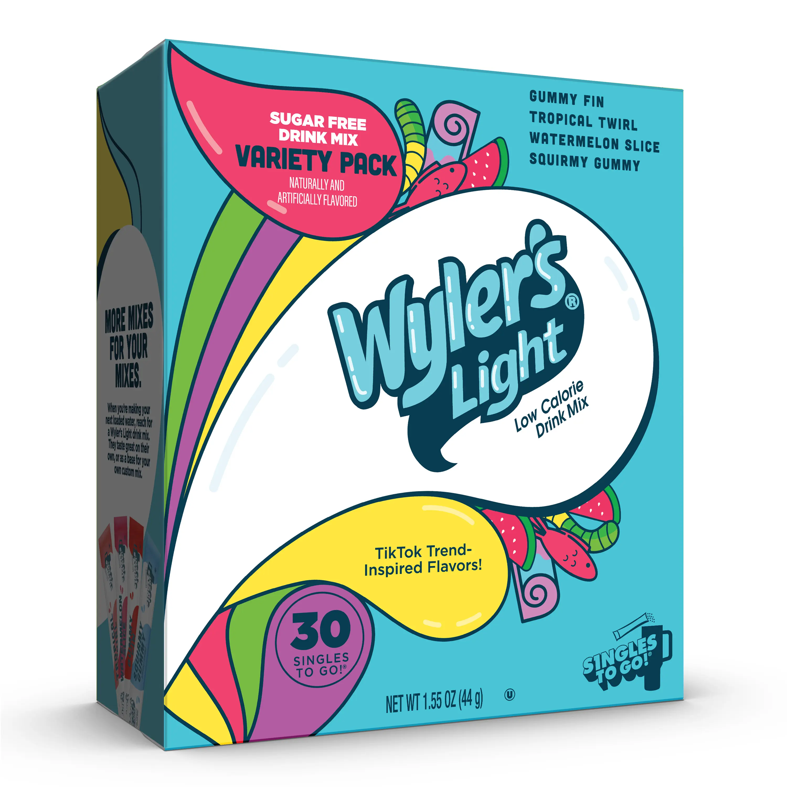 Wyler’s Light Gummy Candy Variety Pack 30ct Sugar-Free WaterTok Drink Mix Sticks