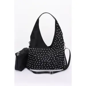 Rhinestone Studded Bindle Bag