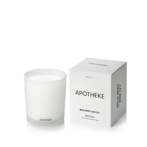 APOTHEKE Wild Mint and Ivy Classic Candle - Elegant Floral Design with Natural Ingredients for a Luxurious Fragrance Experience