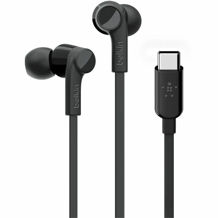 Belkin USB-C In-Ear Headphones with Inline Mic Control Black G3H0002BTBLK