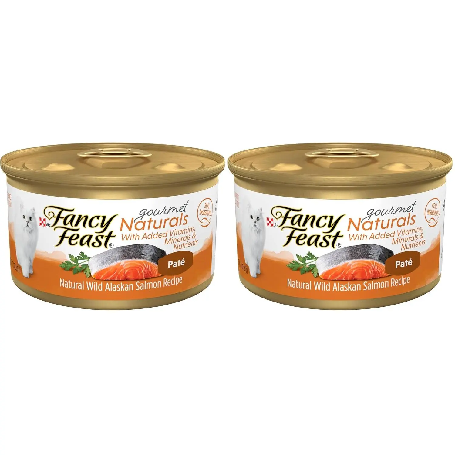 Purina Fancy Feast Wet Cat Food Pate Gourmet Naturals Wild Alaskan Salmon Recipe - (Pack of 12) 3 oz. Cans