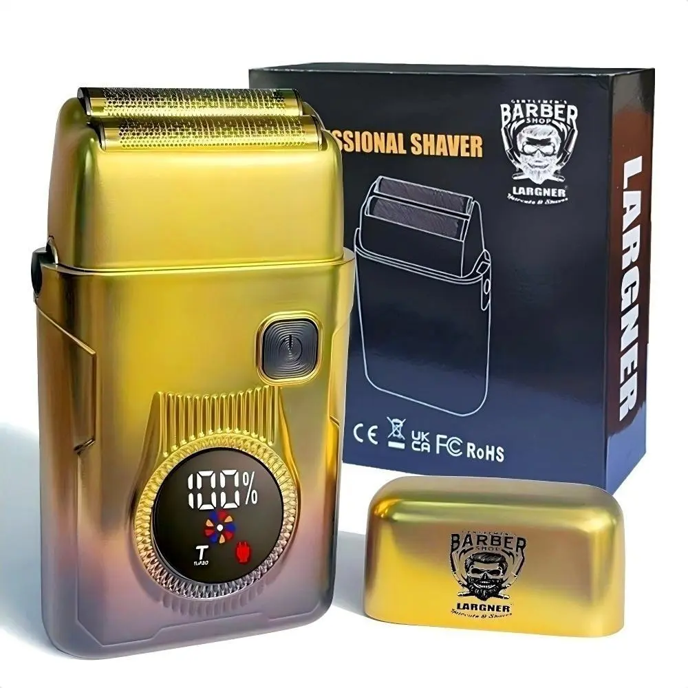 Largner Electric Foil Shaver for Men, Cordless Waterproof Portable Shaver, 2-Speed Adjustable, Dual Floating Blades, Ipx6 Waterproof, LED Display