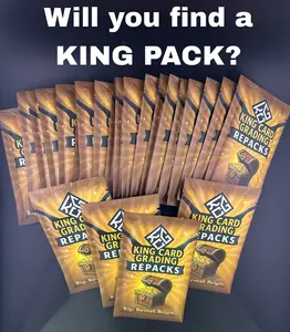 KING CARD GRADING POKEMON REPACKS - Find a KING PACK - Rip Reveal Reign - Collectible Trading Cards