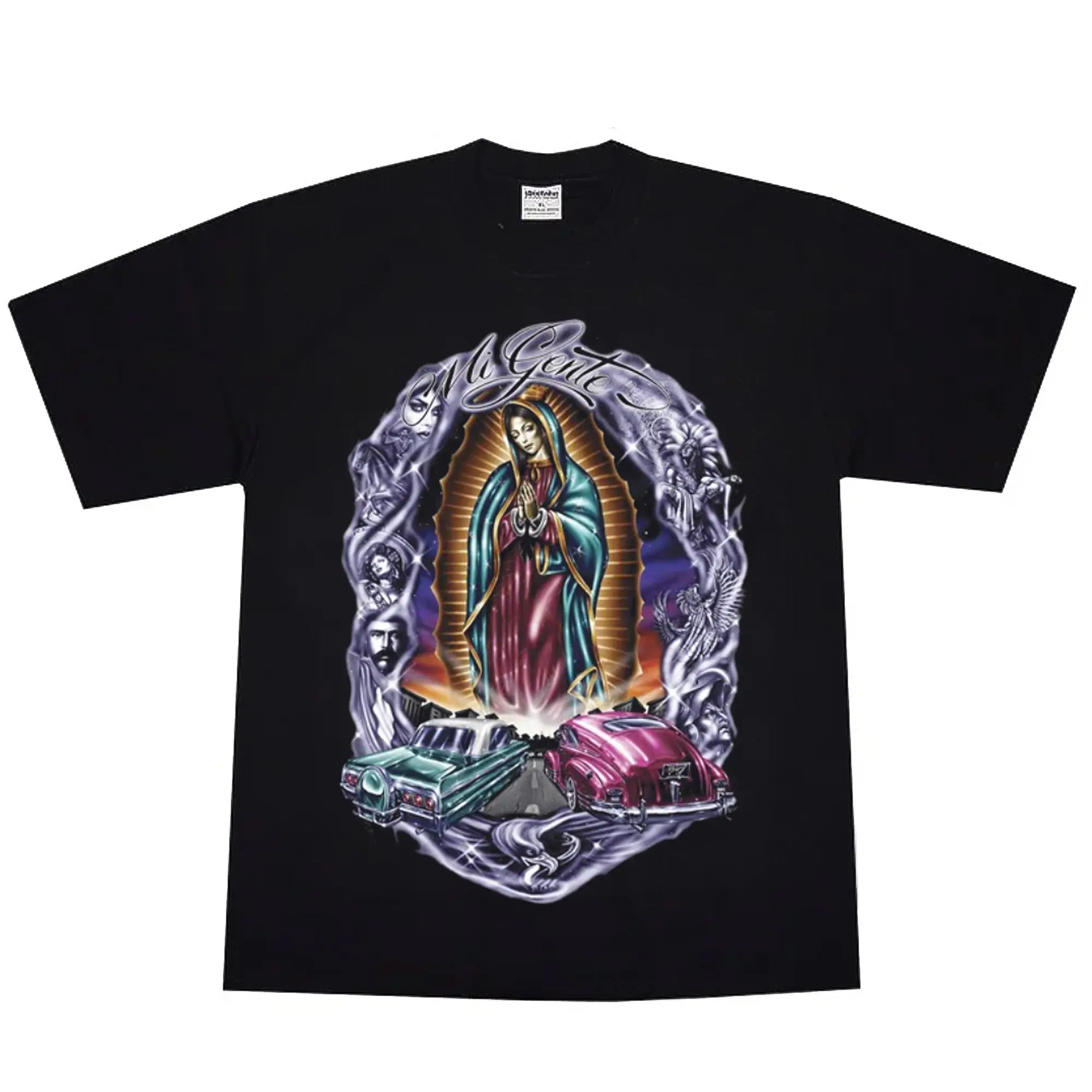 Limited edition "AZTLAN MI GENTE" Chicanos Clothing, Chicano Outfits T-Shirt, Fashion Cotton Menswear Tshirts Streetwear Top