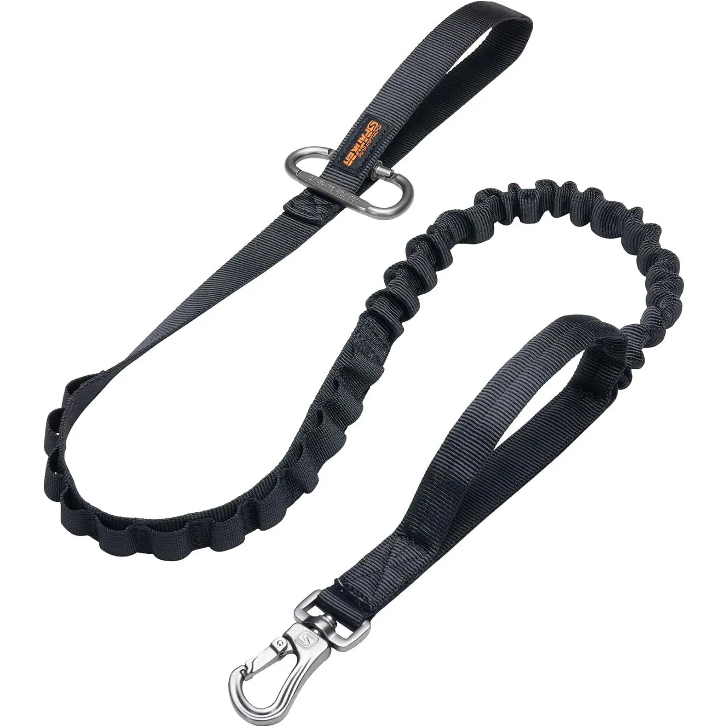 Bungee Dog Leash  Adjustable Dog Leash Quick Release Elastic Leads Rope with 2 Control Handle(Black