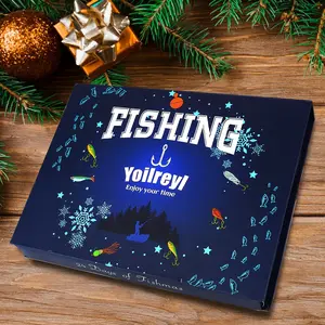Christmas Gift Box Set, 24-Grid Surprise Unboxing, Perfect Fishing Gear for Anglers, Christmas Present Idea, High Quality & Stylish Design