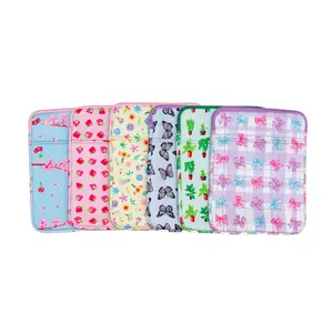 Book & Accessory Sleeve Neoprene Pouch for Books Journals Planners Tablets E-readers Small Laptops with Front Pocket Smooth Zipper Wrist Loop Desk Organizer Tidy