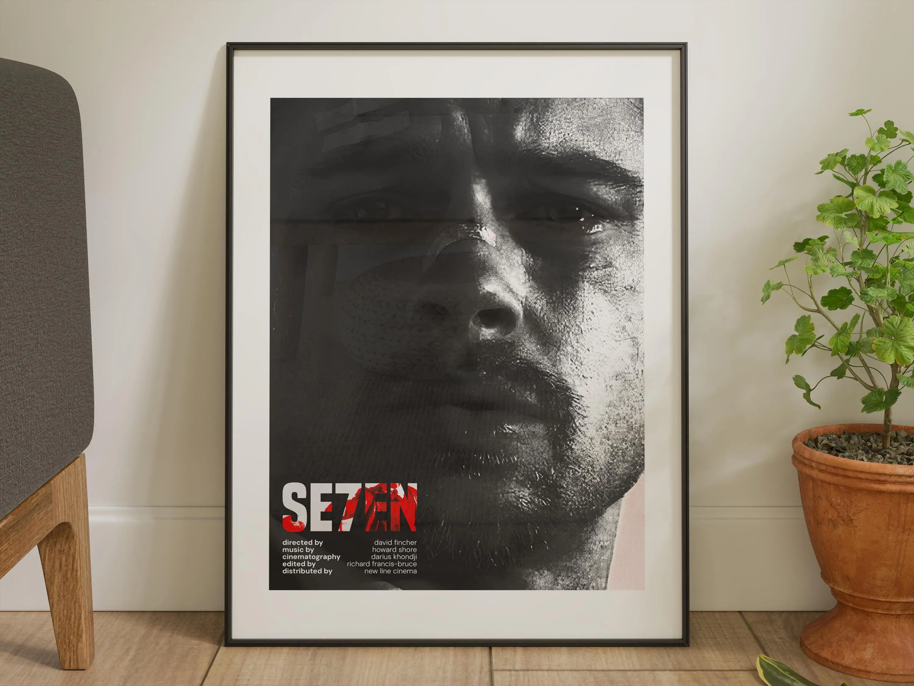 Seven , Film POSTER UNFRAMED  , Se7en  Hangings, , , Digital,