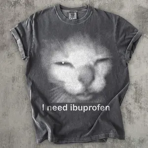 I need Ibuprofen Funny Vintage Graphic Cat T-shirt, Comfort Colors Shirt, Silly Kitten Tshirt, Meme Shirts, Ironic Tees, Gift for Her Him