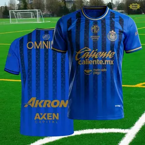 2627 Chivas De Guadalajara Away Blue Short-Sleeved Soccer Kit Jersey Mexico, Liga MX