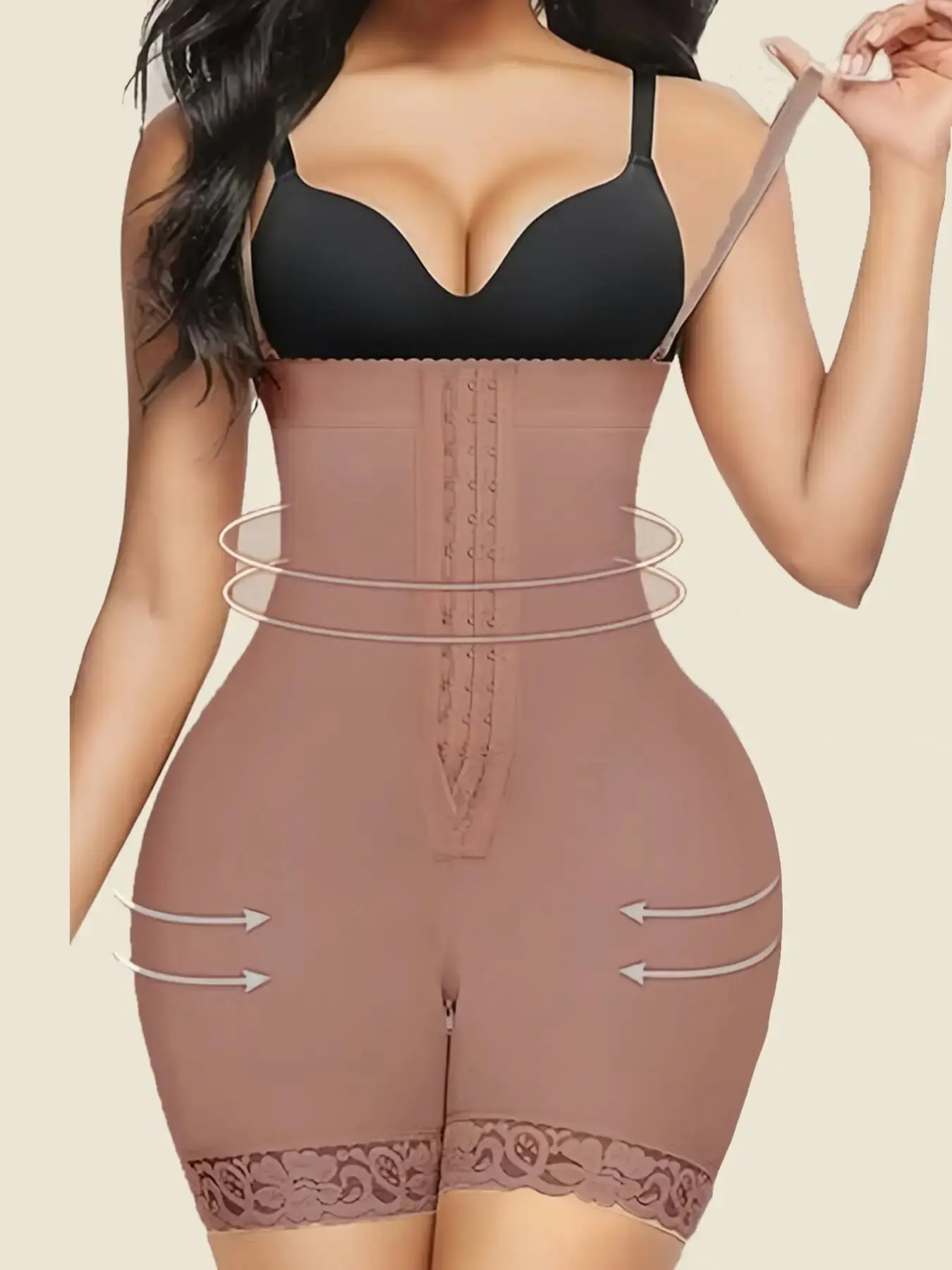 Women's Colombian Faja Shaper Bodysuit - Tummy Control, Butt Lifter, Adjustable Waistband, Stretchy Detachable Abdominal Belt, Breathable Fabric, Postpartum Wedding Casual Underwear Activewear (Black), Shopping